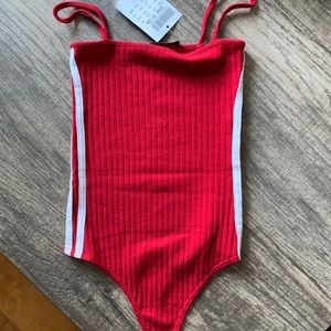Brandy Melville Red Bodysuit